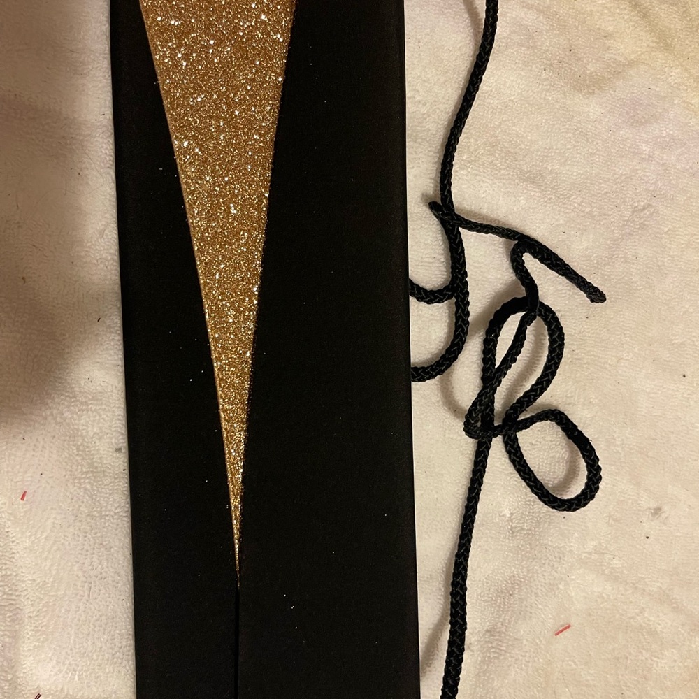 Black and Gold Glitter Clutch